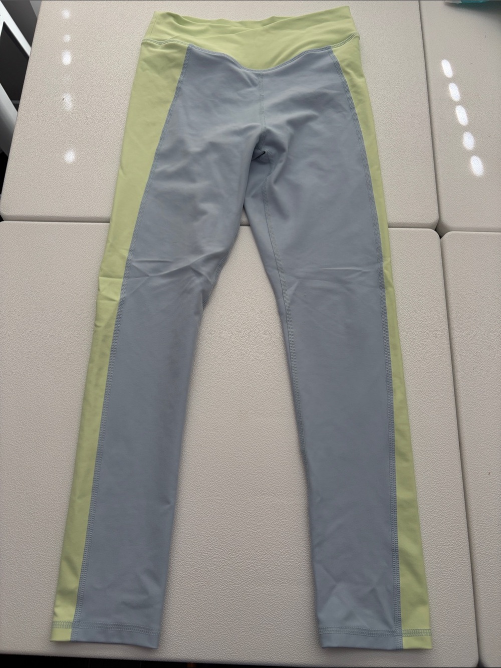 Old Navy Light Blue & Lime Green Two-Tone Kids Leggings